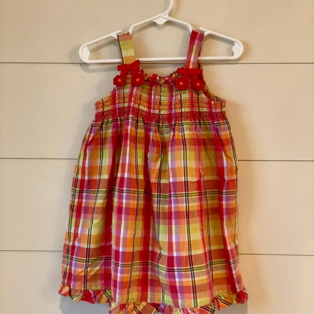 Gymboree Plaid Smocked Dress Girls 2T
